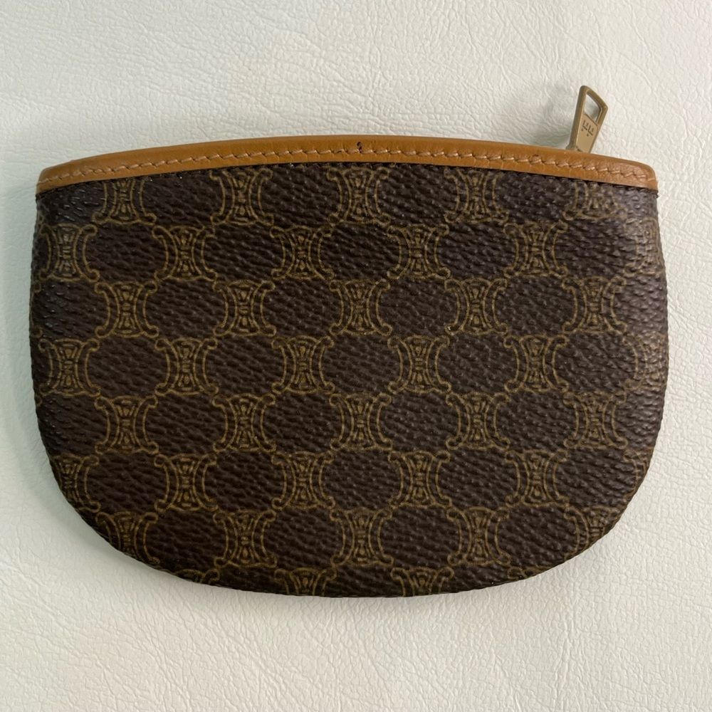 Authentic Vintage Celine Macadamia Blason Coin Purse - Picture 3 of 7